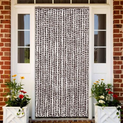 Moustiquaire Toile Moustiquaire Anti-Insectes Marron et blanc 100x220 cm Chenille REBSW702125 (1/4)
