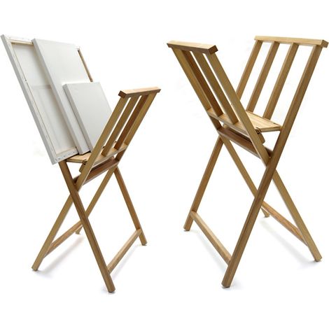 Artina de balancín de Soporte de Haya Madera Plegable Gráficos Soporte de 65 x 48 x 71 cm