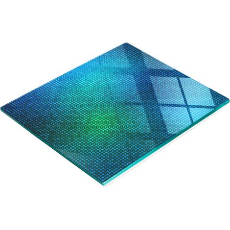 Tabla de cocina de vidrio duradera y elegante con estampado abstracto de 60x52 cm. (1/5)