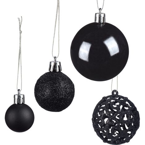 Lotto di 150 sfere di Natale decorative scintillanti appendibili 4 x 3 cm in polistirolo rosso 130014324