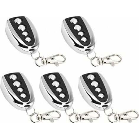 Lot de 5 ouvre-porte de garage électrique à télécommande, 433 MHz pour clonage de portail, de garage, de clonage électrique universel (5 pièces) (1/5)