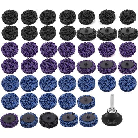 Lntyq Disques Abrasifs, 46 Pièces 2 Pouce 50mm Disques à Lamelles Disque de Nettoyage pour Outil de Nettoyage de Surface de Dérouillage de Peinture en Métal (1/5)