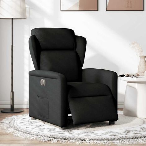Maison Exclusive - Poltrona Elettrica Reclinabile Nera in Tessuto