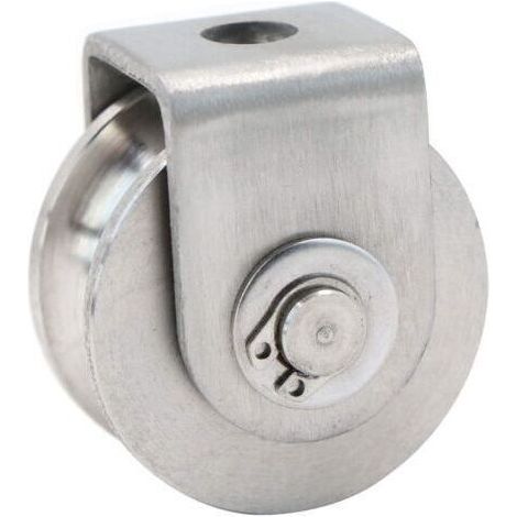 Poulie simple en acier inoxydable 304 – Capacité 30kg – Anti-rouille et anti-corrosion – Glissement fluide pour levage et escalade (1/5)