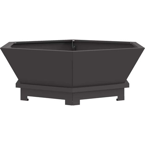 Maison Exclusive - Focolare Nero 75 x 75 x 28 cm Acciaio