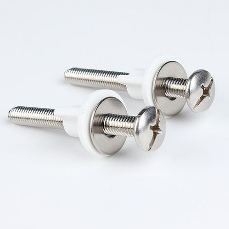 Vis De Fixation Pour Couvercle De WC - Acier Inoxydable Et PP - M8 - 74 Mm - Pour Toilettes Standard - 2 Pièces (1/5)
