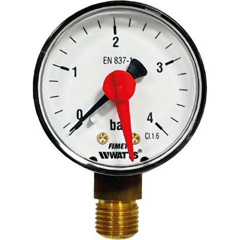 MANOMETRO GAS QUADRANTE A SECCO 1/4  0-4 BAR   WATTS INDUSTRIES ITALIA S.R.L.