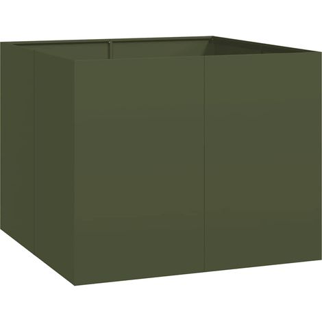 Maison Exclusive - Fioriera Verde Oliva 100x100x80 cm in Acciaio