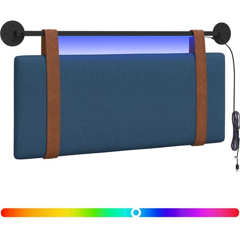 Maison Exclusive - Testiera sospesa Con luce LED Blu PU Antico (1/5)