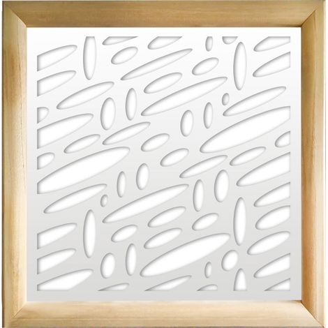 UFOS - Modules décoratifs en bois et PVC - Couleur : blanc - Dimension : 48x48 cm