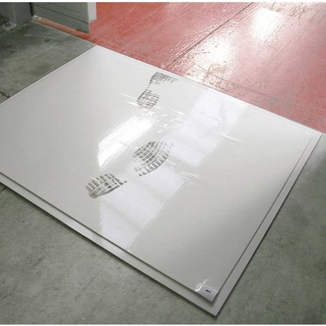 COBA Europe WC000003 Clean-Step Tapis pour salle blanche (L x l x H) 0.76 m x 0.6 m x 6.5 mm pour l'intérieur blanc (1/2)