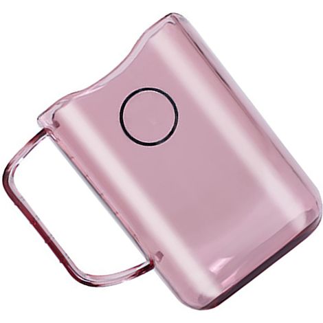 Gobelet à brosse à dents de salle de bain grande capacité en plastique avec poignée, rose