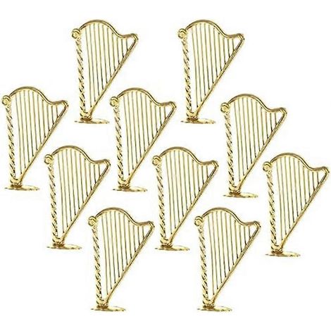 Harpe miniature, modèle d'instrument de musique miniature, pendentif mini harpe pour décoration intérieure et fêtes musicales (1/5)