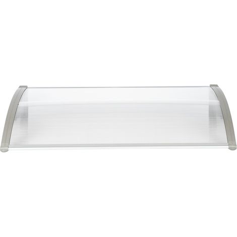 120 x 80 Household Application Door & Window Rain Cover Eaves Canopy White & Gray Bracket (1/5)