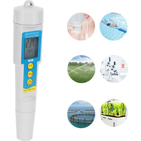 Testeur Multifonction 3 en 1 pH/TDS/Température pour Piscine Aquarium Labo - Précis et Fiable - Livré sans Batterie -AUTRES (1/5)