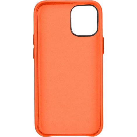 Coque de téléphone ultra-fine et antichoc de 5,4 pouces pour iPhone 12 Mini avec doublure douce en microfibre anti-rayures, orange (1/5)