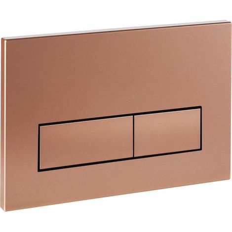 Zweimengenspülung – 1 Stück – Kunststoff in Bronzeoptik – Geeignet für Unterputzspülkästen – Modernes Badezimmer – 24,6 x 16,4 cm (1/5)