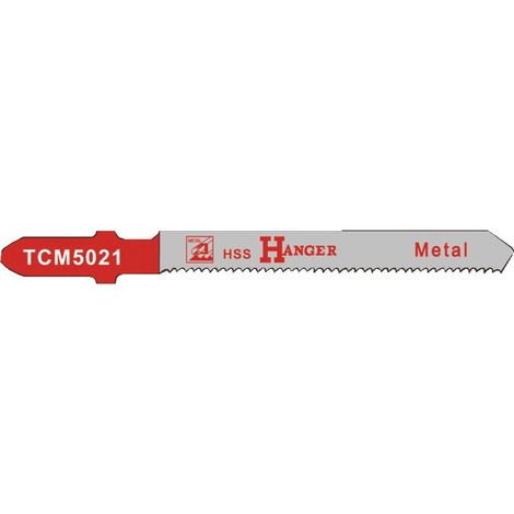 Pack de 5 lames de scie sauteuse TCM5021 pour métal 50mm - HANGER - 150204