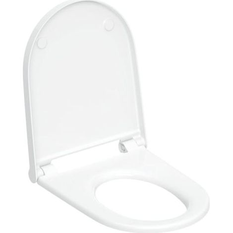 Geberit – Siège abattant pour WC 243650111 – Blanc alpine – Fixation rapide – Compatible AquaClean Sela – Abattant adulte