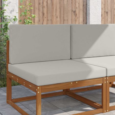 vidaXL Cuscino per divano da esterno 2 pcs Grigio Poliestere