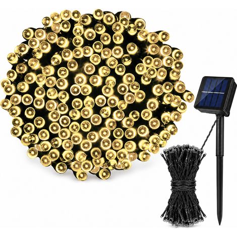 Guirlande Lumineuse LED Solaire Blanc Chaud, 500 LED, 8 Modes avec Télécommande, Étanche pour Jardin et Noël (1/5)