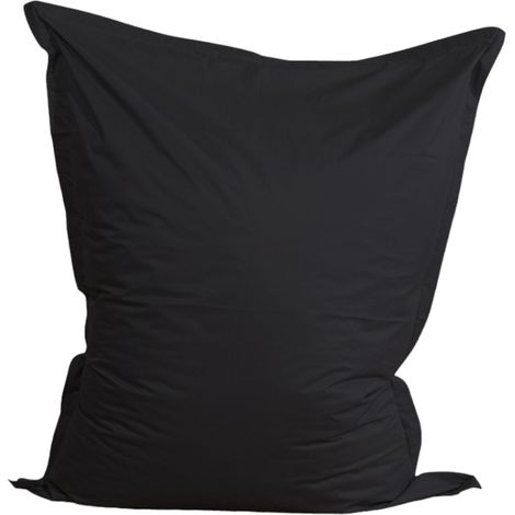 Pouf extérieur imperméable déhoussable anti-UV - 140x180 cm Noir Bananair Fabriqué en France