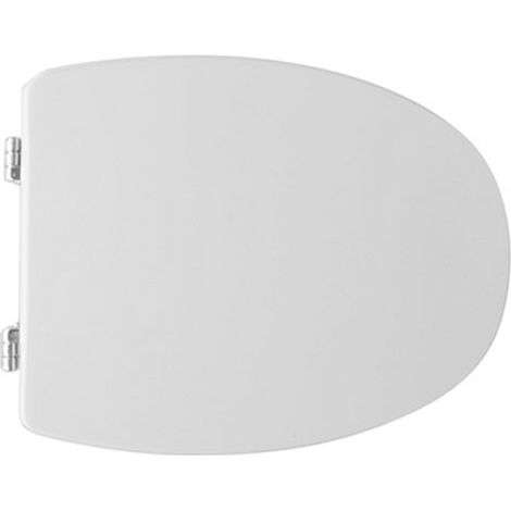 Abattant WC pour vase Flaminia Spin 43,5 x 35,9 cm Abattant WC blanc avec charnie'res a' expansion et sie'ge en fonte de bois (1/4)