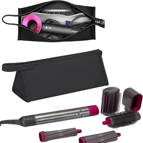 Étui de voyage pour sèche-cheveux Dyson Airwrap Shark Flexstyle Styler Supersonic, en cuir PU imperméable noir (1 pièce) (1/5)