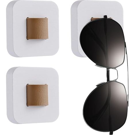 Organisateur mural pour lunettes de soleil en bois, rangement 3 pièces pour plusieurs paires, décoration (1/5)