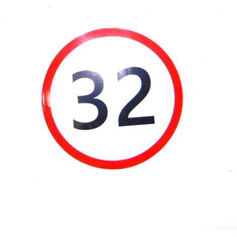 Autocollant de limitation de vitesse à 32 km/h