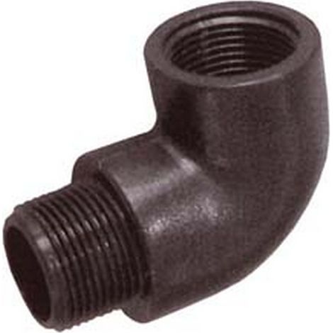 25PZ GOMITO 90 (PP) FILETTATO MASCHIO FEMMINA IN POLIPROPILENE - MF 1/2"