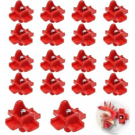 18 pcs, Automatic Chicken Waterer, Poultry Water Nipple, Chicken Drinker, New Drinking Fountain for Chickens, Red Poultry, Suitable for Chickens, Ducks, Poultry (1/5)
