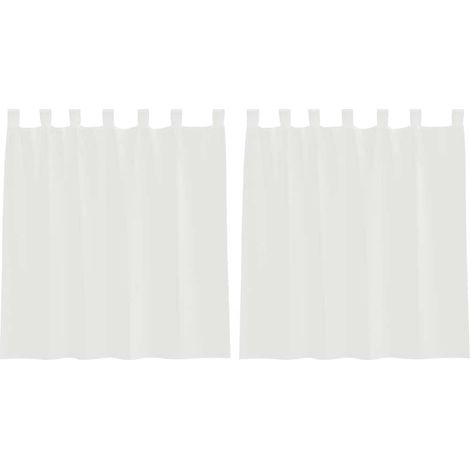 Voile Curtains with Loops 2 pcs White 140x140 cm vidaXL