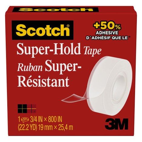 Ruban adhésif Scotch à cacheter Super-Hold - Longueur 25,4 m