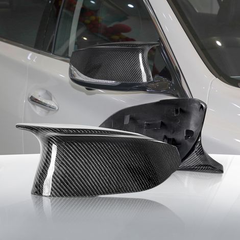 Carbon fiber rearview mirror protective shell for Infiniti Q50 - Car modification (1/4)