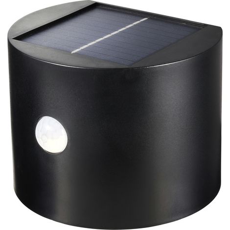 Sygonix SY-5770788 Solar-Außenwandleuchte mit Bewegungsmelder LED Schwarz (1/4)