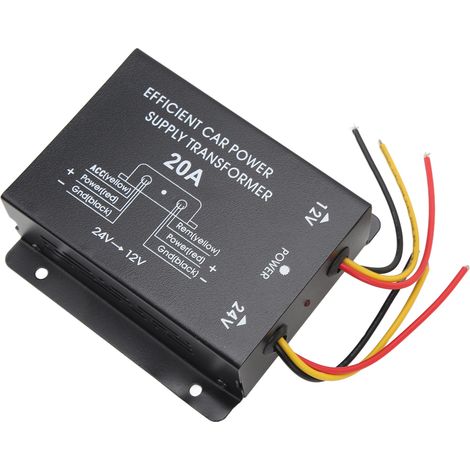 24V auf 12V 20A Spannungswandler für Auto, LKW, Bus, DC-DC Transformator-Adapter für Walkie-Talkies, Fahrzeugbildschirme, Hochleistungsnetzteil. (1/5)