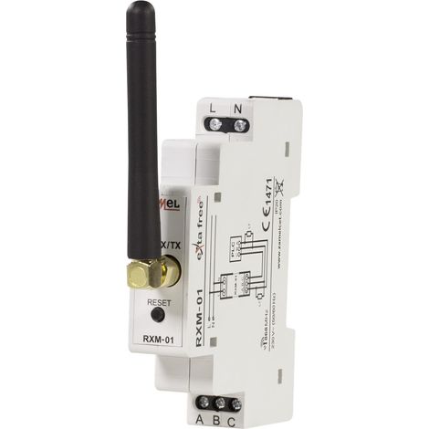 Trasmettitore senza fili zamel rxm-01 300 m guida TH 35 (1/3)