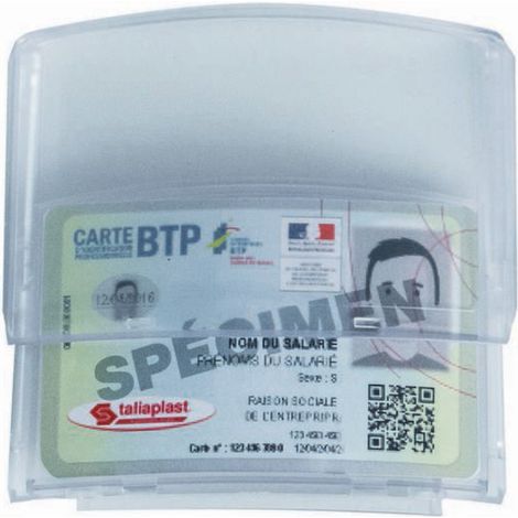KLEBSTOFFBESCHICHTETE NAMENSSCHILDHALTER FÜR BAUHELME TALIAPLAST - 560310