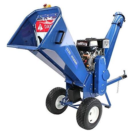 Hyundai 420cc 100mm Petrol Wood Chipper Shredder, Mulcher, 4-Stroke Engine