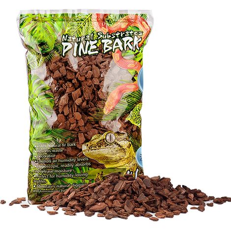Terrarium en écorce de pin marron pour reptiles régule l'humidité à l'intérieur du terrarium fournit un abri pour l'élevage (1/5)
