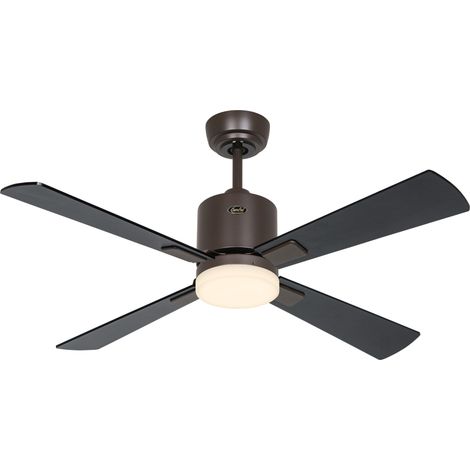 Ventilateur de plafond ECO NEO III 103, Bronze - Noir/Teck, Wi-Fi avec éclairage (1/2)
