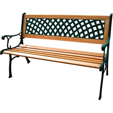Banc en fonte Rombo - bois - ABS