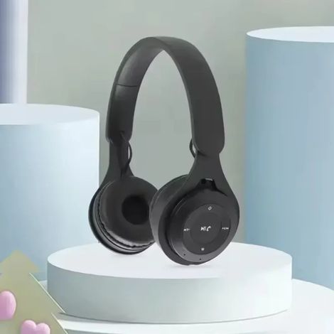 Écouteurs Bluetooth sans fil (noirs) avec microphone, isolation phonique et basses HiFi (1/5)