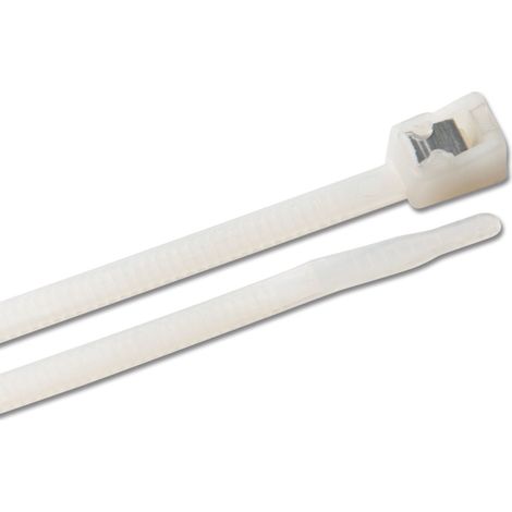Collier de serrage Blanc : auto coupant B 20cm