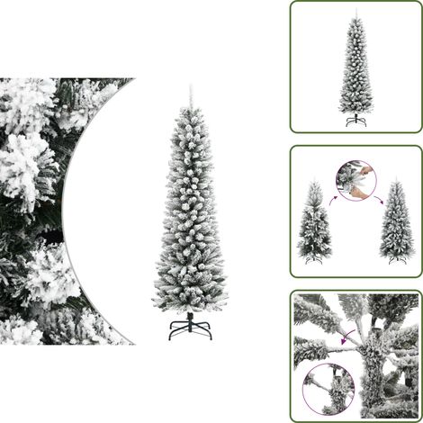 Künstlicher Weihnachtsbaum Schlank mit Schnee 210 cm PVC & PE - Weihnachtsbaum - Weihnachtsbäume - Künstlicher Weihnachtsbaum - Künstlicher Baum (1/5)