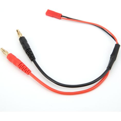 Câble d'adaptation JST 21.6cm pour connecteur banane 4.0mm 20AWG, compatible chargeur LiPo B6 (1/5)