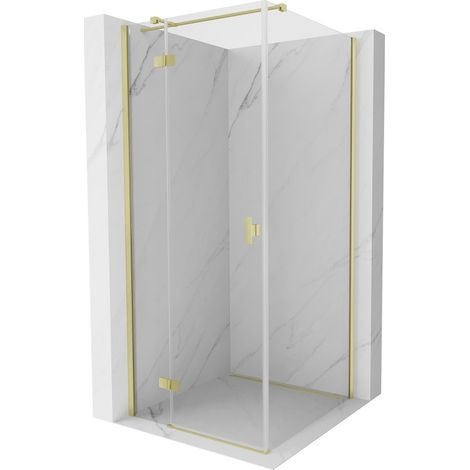 Mexen Mist H T cabine de douche pivotante gauche 95 x 95 cm, transparent, doré brossé - 8A5T-095-095-55-00-L (1/5)