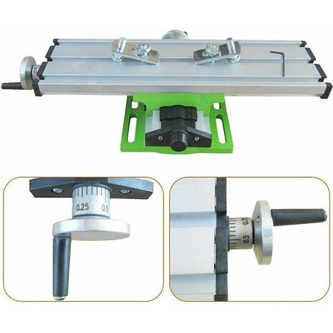 Mini Fraiseuse,Multifonctionnelle Table De Perage Transversale Ajustable,Mini Fraiseuse Table,Table De Glissière De Forage Composée De Fraiseuse Pour Perceuse D'établi De Bricolage,310x90 Mm, (1/4)