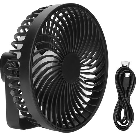 Ventilateur de camping USB rechargeable 1800-3800 tr/min 4W mural pour tente, 4 vitesses portatif pour chambre (1/5)